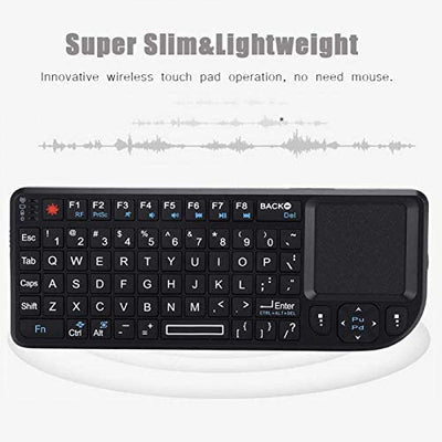 Socobeta 2,4 GHz Wireless Touchpad-Tastatur Wiederaufladbare Ultra Thin USB-Tastatur mit Hintergrundbeleuchtung