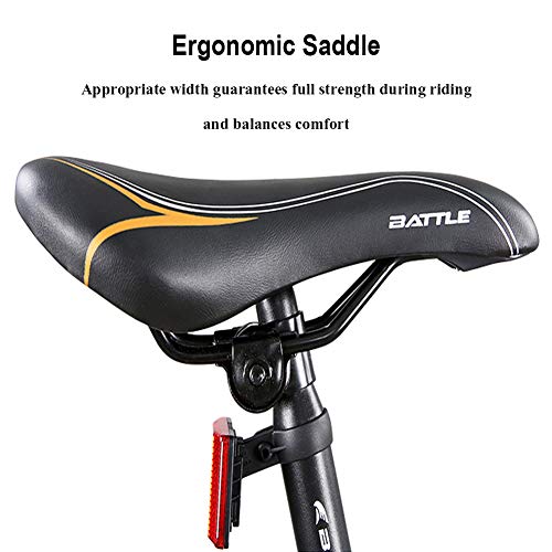 Wmmner . 26 Zoll Mountainbike für Erwachsene, Männer, Frauen, Mountainbikes, Hartschale, rutschfest, 24 Gänge, mit Federung vorne, Doppelscheibenbremse in A