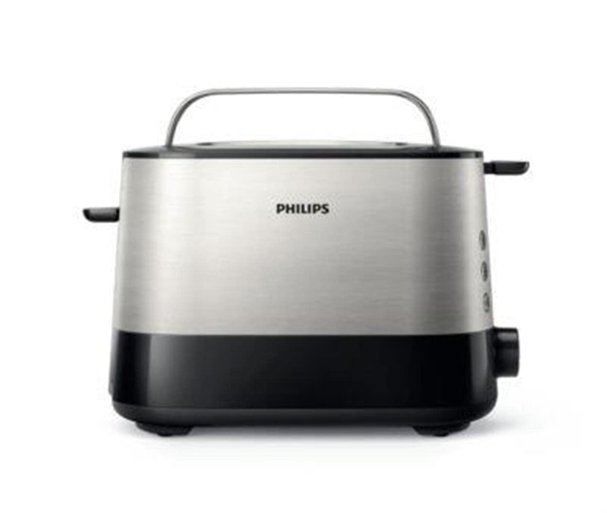Philips HD7546/20 Gaia Filter-Kaffeemaschine mit Thermo-Kanne, schwarz/metall & HD2637/90 Toaster, Kunststoff, Schwarz/Edelstahl