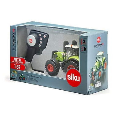 siku 6882, Ferngesteuerter Claas Axion 850 Traktor, 1:32, Inkl. Fernsteuermodul, Metall/Kunststoff, Grün, Batteriebetrieben, Kompatibel mit Anbaugeräten
