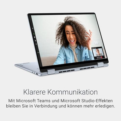 Dell 16 Plus 2-in-1 Laptop Copilot+ PC db06250 – 16" FHD+ Touch Display, Intel Core Ultra 7 Series 2, 16GB RAM, 512GB SSD, Intel Arc Grafik, Windows 11 Home, Beleuchtete Tastatur QWERTZ – Ice Blue
