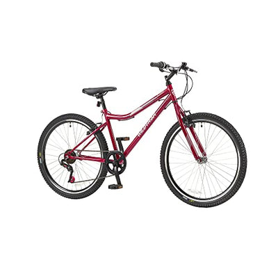 Wildtrak - Stahlfahrrad, Erwachsene, 26 Zoll, 18-Gang - Burgund, Burgundy