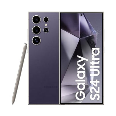 Samsung Galaxy S24 Ultra AI Smartphone, Android-Handy ohne Vertrag, 12GB RAM/512GB Speicher, 200-MP-Kamera, S Pen, Lange Akkulaufzeit, Titanium Violet, 3 Jahre Herstellergarantie
