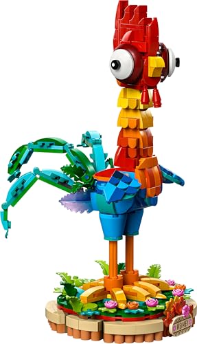 LEGO ǀ Disney Vaiana 2: Heihei Spielzeug - Tierfigur zum Spielen & Ausstellen mit drehbarem Kopf, beweglichen Flügeln & Schwanzfedern sowie Ständer – Geschenk für Mädchen ab 9 Jahren – 43272