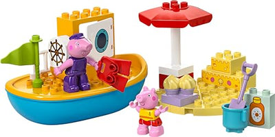 LEGO DUPLO Peppas Bootsausflug: Spielset mit Spielzeugboot zum Bauen und Umbauen mit 2 Figuren, kreatives Spielzeug, Geschenk-Idee für Kinder ab 2 Jahren, Jungen und Mädchen 10432