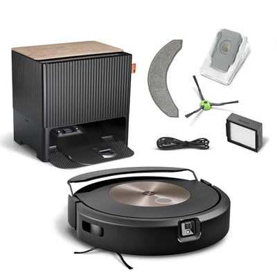 iRobot Roomba Combo j9+ Saug- und Wischroboter mit autom. Absaug-/Nachfüllstation, Kartierung, PrecisionVision Navigation, 4-Stufen-Reinigung, Objekterkennung/ -vermeidung, Sprachassistentenkompatibel