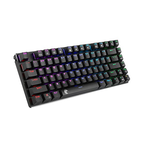 TuToy E-Element Z88 81 Key Nkro USB Kabel RGB Beleuchtete Mechanische Gaming Keyboard Outemu Blau Schalter-Schwarz