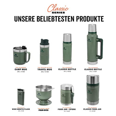 Stanley Classic Legendary Thermoskanne 1.9L - Hält 32 Stunden Heiß oder Kalt - Spülmaschinenfest - Auslaufsicherer Deckel dient als Becher - Isolierflasche BPA Frei - Edelstahl Thermosflasche