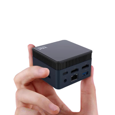 WayPonDEV BY51 Intel Alder Lake N100 Mini-Computer, Windows 11 Pro Mini-PC, LPDDR5 RAM, unterstützt Dual 4K Display, WiFi5/BT4.2, GbE für Büro-Heimkino-Gaming (12GB RAM +256G SSD)