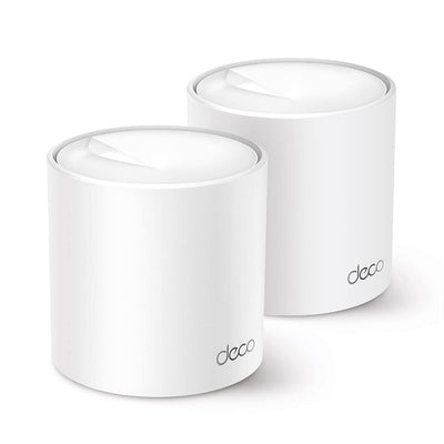 TP-Link Deco X50 Mesh WLAN Set (2 Pack), Wi-Fi 6 AX3000 Dual Band Router & Repeater, 3x Gigabit Ports für jede Einheit, empfohlen für Häuser mit 3-4 Schlafzimmern, Umfassender Jugendschutz, WPA3