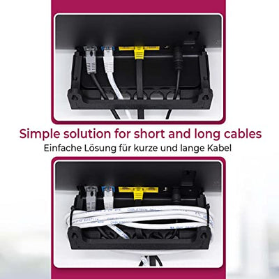 MOBILEFOX Wandhalterung passend für Telekom Speedport Smart 4 | 4 Plus Router Wandhalter WLAN Halterung Halter mit Kabelmanagment, dual Band