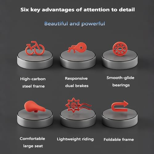 Zusammenklappbare Mountainbikes Für Ältere Kinder, Neue 20-Zoll-Fahrräder Für Jungen Und Mädchen, Fahrrad Mit Rahmen Aus Kohlenstoffstahl, Verstellbarer Lenker Und Sitzhöhe Sky Blue,22"