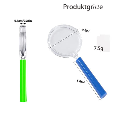 24 Stück Lupen Kinder Mini Lupe Kindergeburtstag Detektive Lupe Kinder Handlupefür Kinder aus Kunststoff Acryl Party, Kindergeburtstag Geschenk，Mini Kunststoff Handlupe für Kinder