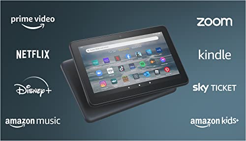 Fire 7-Tablet, 7-Zoll-Display, 32 GB, neuestes Modell (2022), schwarz Mit Werbung