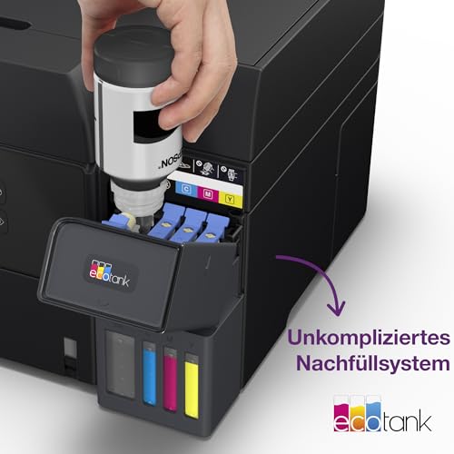 EcoTank ET-3950 A4-Multifunktionsdrucker mit Wi-Fi & AirPrint Tintentank, automatischem Dokumenteneinzug, beidseitigem Druck, Scannen & Kopieren, bis zu 3 Jahre Tinte im Lieferumfang enthalten