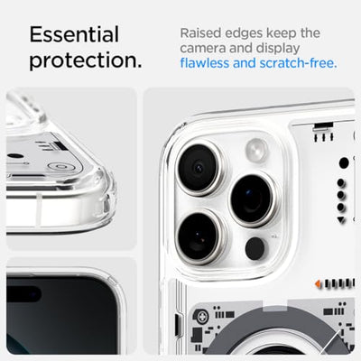 Spigen für iPhone 16 Pro Hülle [Anti-Yellowing] Ultra Hybrid MagFit Case Handyhülle Transparent Dünn Slim Kompatibel mit MagSafe -Neo One