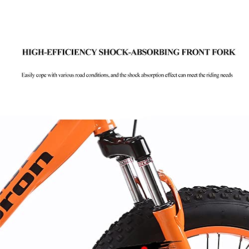 Wmmner Mountainbike 26 Zoll, Fat Tire Bike, Mountainbike Trail Bike mit voller Geschwindigkeit 30/27/24/21/7, Doppelscheibenbremse, High-Carbsu Stahlrahmen, Federung vorne, Urban