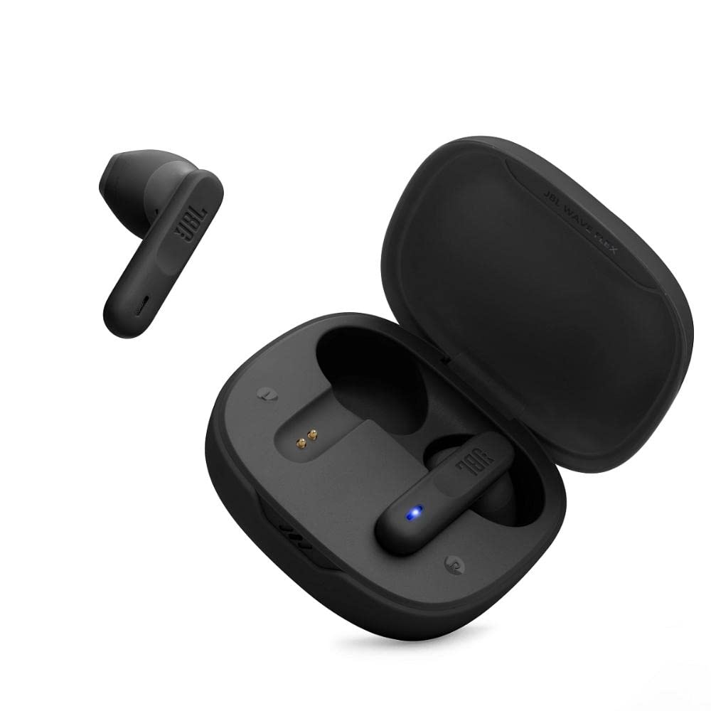 JBL Wave Flex – Kabellose In-Ear Ohrhörer mit IP54- und IPX2-Wasserdichtigkeit – TalkThru- und AmbientAware-Technologie – 32 Stunden Akkulaufzeit – In Schwarz
