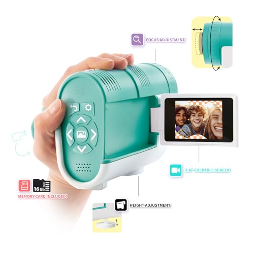 Canal Toys Video Creator – Projektorkamera mit 16 GB Speicherkarte & Cast-Funktion - Camcorder mit Projektor & LCD-Display - für Kinder ab 8 Jahren - kompakt & leicht