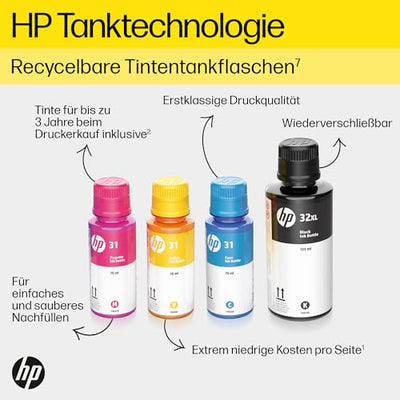 HP Smart Tank 7005 3-in-1 Multifunktionsdrucker, 20€ Cashback, (WLAN; Duplex-Druck) – 3 Jahre Tinte inklusive, 3 Jahre Garantie, großer Tintentank, hohe Reichweite, Drucken in hoher Qualität