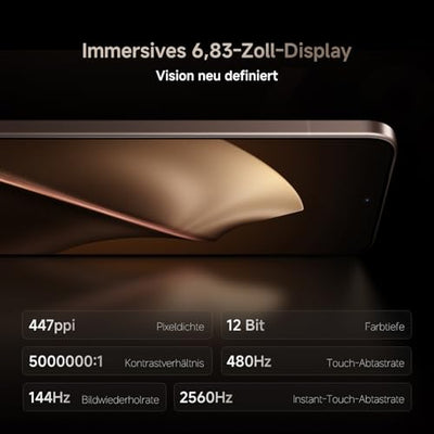 XIAOMI 15T Pro, Smartphone 12+512GB, 6,83" 144Hz augenschonendes Display, MediaTek Dimensity 9400+, 50MP Leica 5X Pro Teleobjektiv, 5500mAh, Schwarz, 2 Jahre Garantie