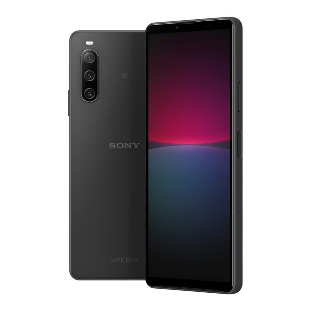 Sony Xperia 10 IV — Android-Smartphone, 6-Zoll-OLED-Weitwinkel-Handy im 21:9 -Format — Kamera mit 3 Objektiven — 3,5-mm-Klinkenstecker — 6 GB RAM — 128 GB Speicher — Dual-Hybrid-SIM (Schwarz)