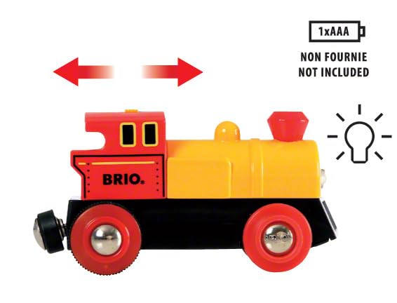 BRIO World 33319 Zug mit Batterielok - Mit beweglichem Kohlewaggon und rotierendem Zementmischer - Geeignet für Kinder ab 3 Jahren