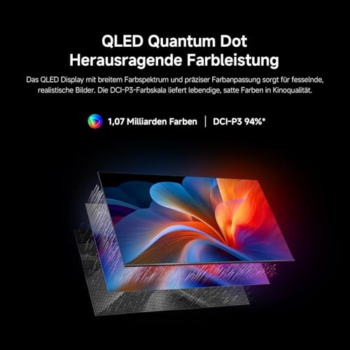 Xiaomi F Pro, 65 Zoll (165 cm), 4K UHD QLED, Smart TV, Fire TV, Triple Tuner DVB-C/S/S2/T/T2, HDR10+, Game Boost mode 120Hz, MEMC, Sprachsteuerung mit Alexa, 2GB+32GB, Kompatibel mit Apple AirPlay