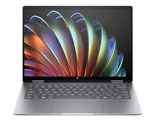 HP Envy x360 2-in-1 Convertible Laptop | AMD Ryzen 5 8640HS | KI optimiert | 14" 2.8K OLED Touch Display | 16GB RAM | 512GB SSD | ‎AMD Radeon Graphics | QWERTZ | Copilot Key | Windows 11 Home | Silber