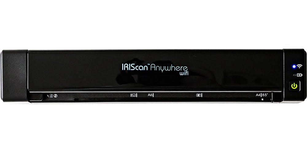 IRIScan Anywhere Dokumentenscanner & Batterie,tragbarer Scanner WiFi v6: 15PPM Simplex PDF-Editor,Simplex,USB-betrieben,PDF-Scanner,Scan zu Word,PDF, XLS,Visitenkarten zu Outlook,Foto Scanner, WinMac