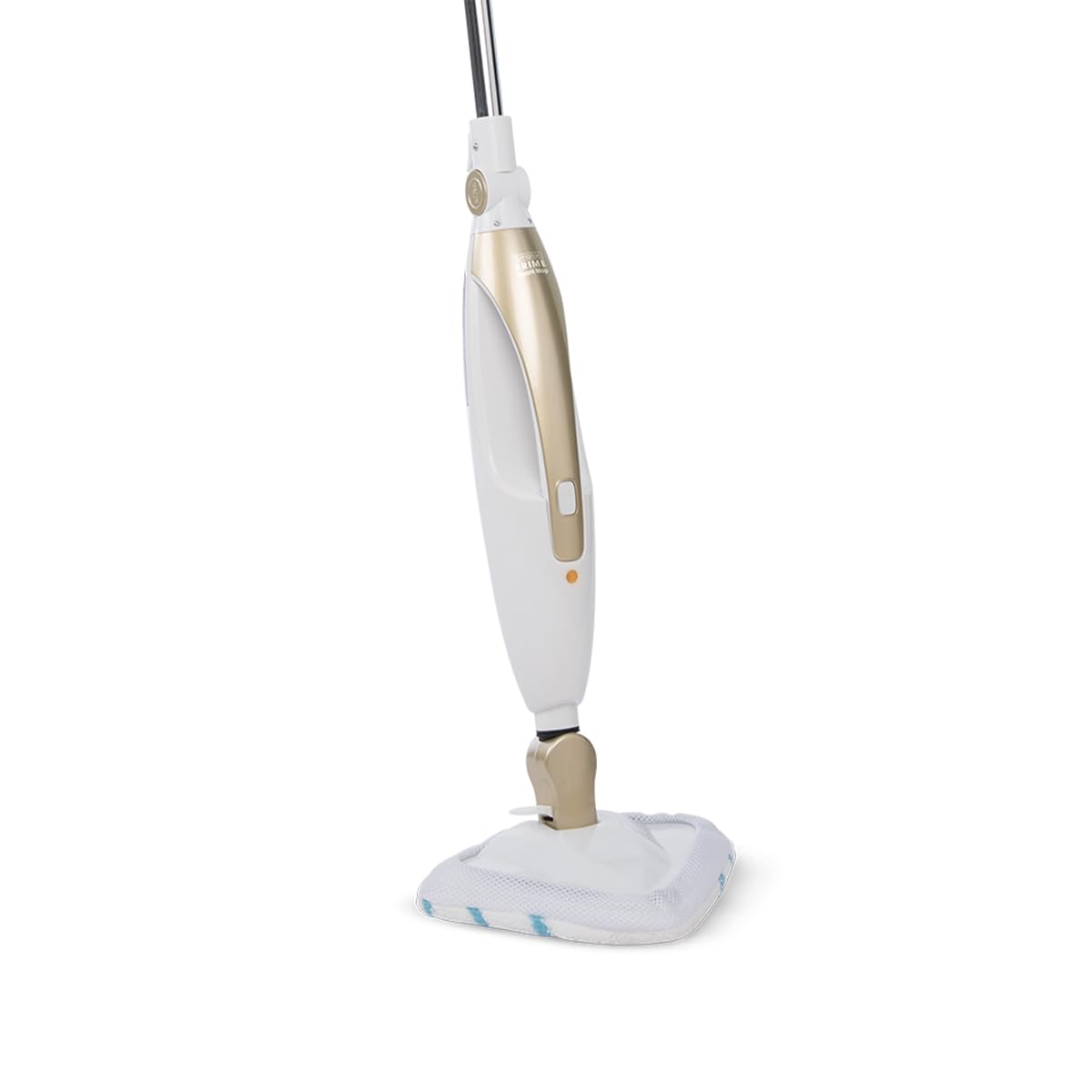 LIVINGTON Prime Steam Mop – Dampfbesen mit Knickgelenk für schwer erreichbare Stellen – vielseitiger Dampfreiniger zur Reinigung von Böden, Polstern und mehr - für schonende Bodenreinigung
