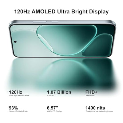 OPPO A6 Pro 5G entsperrtes Smartphone, 6500mAh Akku, 80W SUPERVOOC Schnellladung, 6,57" 120Hz AMOLED Display, 8 256GB Dimensity 6300, Supercool VC, 50MP 2MP KI-Kamera, IP69, Dual SIM, Lunar