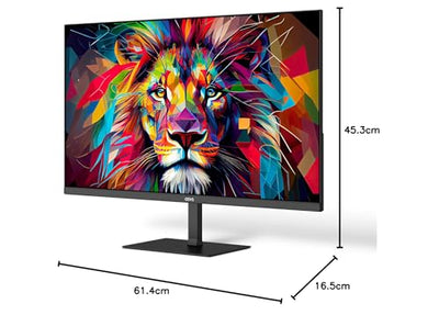 ODYS i27 Monitor - 27-Zoll-Bildschirm im rahmenlosen Design, Full HD, 100 Hz, mit HDR, IPS Panel, FreeSync, HDMI, USB-C, 3,5mm Audio
