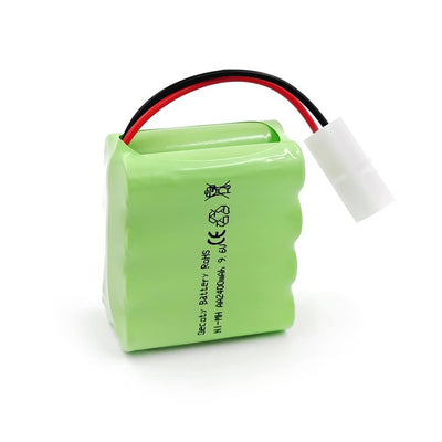 Gecoty® 9.6V NiMH Akku, 2400mAh Wiederaufladbarer AA Akkupack mit USB Ladekabel und KET 2P Anschluss für RC Truck RC Tank und RC Schlachtschiff
