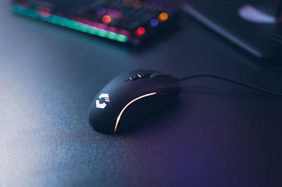SPEEDLINK ZAVOS Gaming Mouse – Gaming Maus mit Kabel, mehrfarbige LED Beleuchtung, 5 Tasten PC Maus kabelgebunden, DPI-Schalter bis 6400dpi, gummierte Oberfläche, ummanteltes Kabel, schwarz