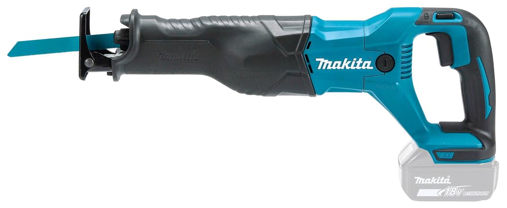 Makita DJR186ZK Akku-Reciprosäge 18 V im Transportkoffer (ohne Akku, ohne Ladegerät), Türkis;schwarz, ohne Ladgerät im Transportkoffer