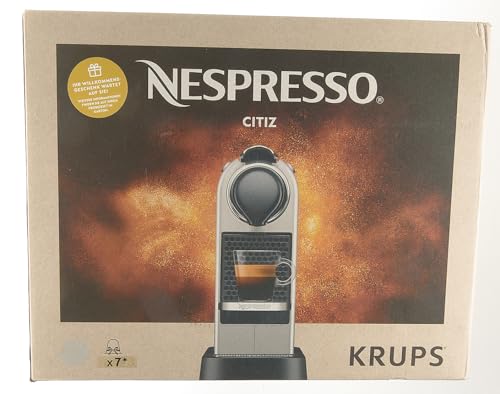 Krups Nespresso XN741B Kaffeemaschine | Freistehende Espressomaschine | Automatische Abschaltung | 1 Liter Wassertank | 1260 Watt | Silber