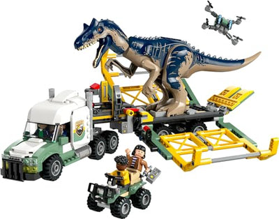 LEGO Jurassic World Dinosaurier-Missionen: Allosaurus-Transporter, Dino-Spielset, Geschenkidee für Kinder mit den Minifiguren Kenji, Darius und Yaz, für Jungen und Mädchen ab 8 Jahren 76966