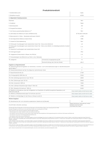 Apple iPad mit A16 Chip: 11" Liquid Retina Display, 128 GB, WLAN 6, 12 MP Front /12 MP Rückkamera, Touch ID, Batterie für den ganzen Tag – Silber