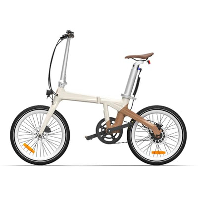 ADO E-Bike Air Carbon Elektrofahrrad, ebike Damen/ebike Herren,Bike,klapprad Riemenantrieb 14,5Kg IPS LCD Display, GPS,ADO APP,250W (Beige)
