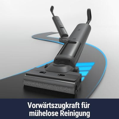 OSOTEK H200 Pro Wischsauger, 180° Flacher Saugwischer mit 58℃ Bürste Heißlufttrocknung, kabelloser Nass Trockensauger, 2 Seite Kantenreinigung, LED-Anzeige, Selbstreinigung mit 2-Richtungrotation