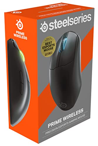 SteelSeries Prime Wireless - Esports Leistung Kabellose Gaming-Maus - 100 Stunden Akkulaufzeit - TrueMove Air Optical Sensor mit 18.000 CPI - Magnetisch-optische Schalter