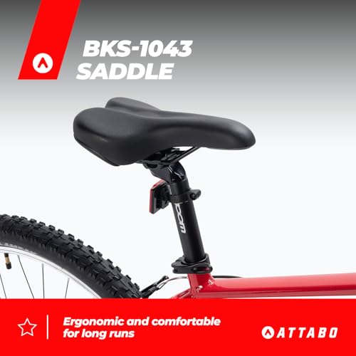 ATTABO Herren Fahrrad Alpe 1.0 mit Aluminiumrahmen 19" Ergonomischer Lenker V-Brake Rot Mountainbike mit 29" Rädern mit Zubehör Verstellbarer Sattel 21-Gang Schaltung