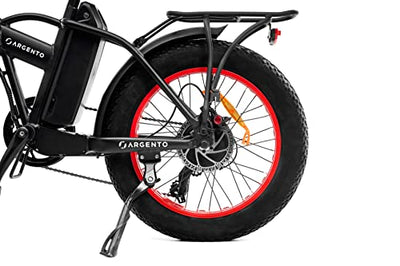 Argento Mini Max GT 250W Motor 615WH Klappbar E-Fahrrad, 20-Zoll Rad Größe, Rot/Schwarz