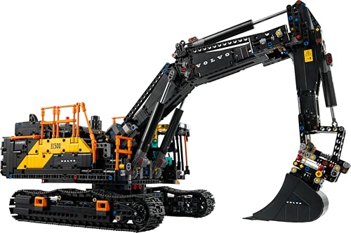 LEGO Technic Volvo EC500 Hybrid-Bagger - Spielzeug Automodell mit Motor für Erwachsene mit beweglichem Ausleger, Kettenantrieb sowie austauschbarem Hammer und Schaufel - Geschenkidee - 42215