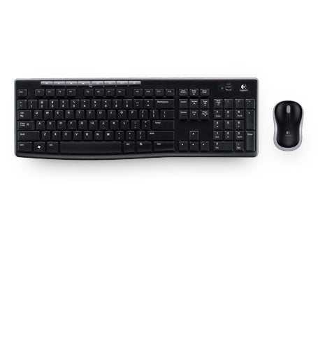 Logitech MK270 Combo Tastatur und kabellose Maus kabellosem Nano-Empfänger (QWERTZ- Deutsches Tastaturlayout) schwarz (5 Stück, Tastatur MK270)