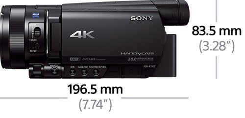 Sony FDR-AX100 4K Ultra HD Camcorder / Videokamera, Schwarz