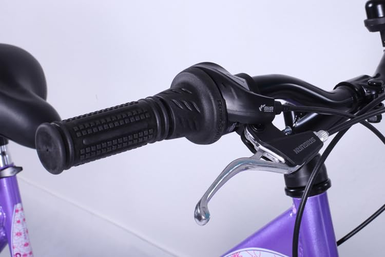 Talson 26 Zoll Mädchenfahrrad 21-Gang Shimano Schaltung mit Beleuchtung nach STVO Lila Doppelrahmen