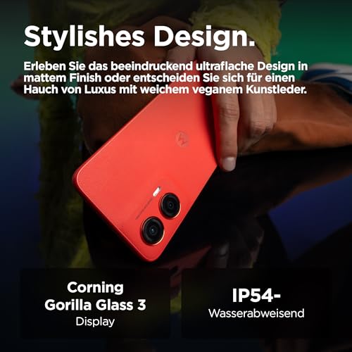 Motorola Moto g55 5G Smartphone (6,49"-FHD+-Display, 50-MP-Kamera, 8/256 GB, 5000 mAh, Android 14) Forest Grey, inkl. Schutzcover [Exklusiv bei Amazon]