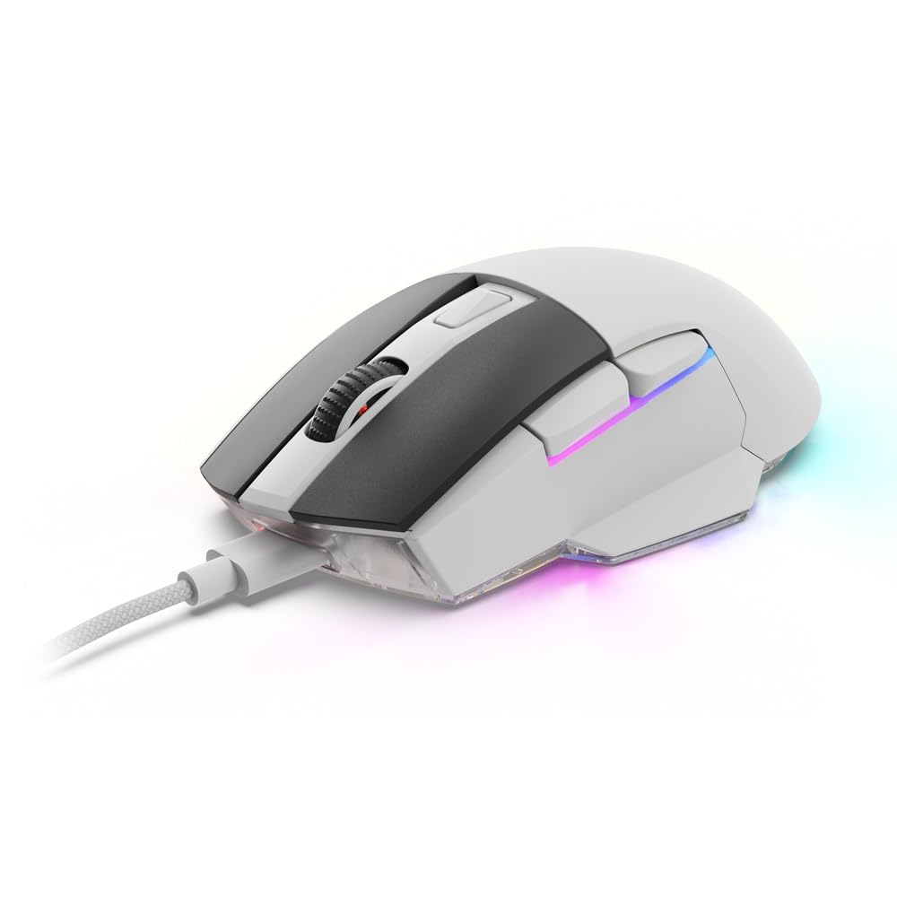 Sharkoon Skiller SGM50W White, Wireless Optical Gaming Maus, RGB, PBT Button